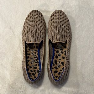 Rothy’s Gold Houndstooth Loafer Size 8